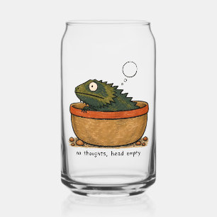 Geen Gedachten Lege Kop Baardagaam Kunst Blikvorm Glas