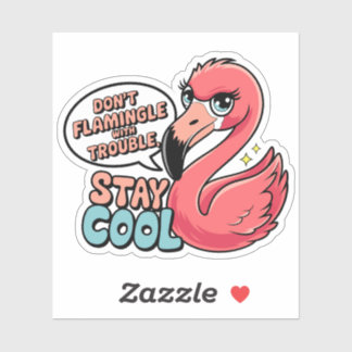 Geen gedoe met problemen, blijf cool Puns Sticker