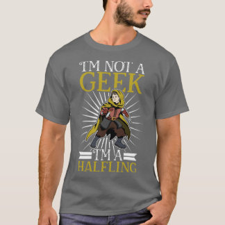 Geen geek D20 Rollenspel Karakter Halfling T-shirt