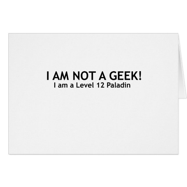 Geen geek, grappig shirt (Voorkant Horizontaal)