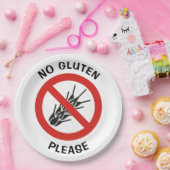 Geen gegolfd teken papieren bordje (Feest)