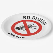 Geen gegolfd teken papieren bordje (Gekanteld)