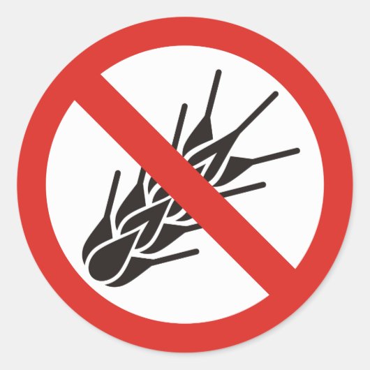 Geen gegolfd teken ronde sticker (Voorkant)