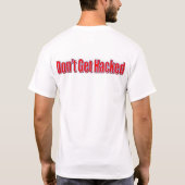 "Geen gehackte" volleybalShirt T-shirt (Achterkant)