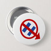 GEEN GEHILLEERDE VERKIEZINGSSYMBOL RONDE BUTTON 7,6 CM (Voorkant /achterkant)