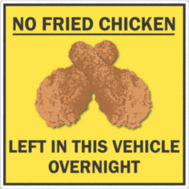 Geen gehuwde kip links in voertuig overnight Funny Sticker