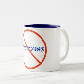 Geen geknicht tweekleurige koffiemok (Voorkant rechts)