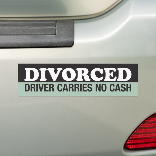 Geen geld bumpersticker (Op auto)