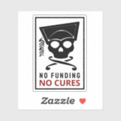 Geen geld, geen genezing sticker (Vel)