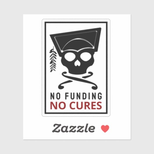Geen geld, geen genezing sticker (Vel)