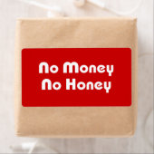 Geen geld honing etiket (Insitu)