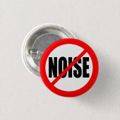 "GEEN GELUID" RONDE BUTTON 3,2 CM (Voorkant /achterkant)