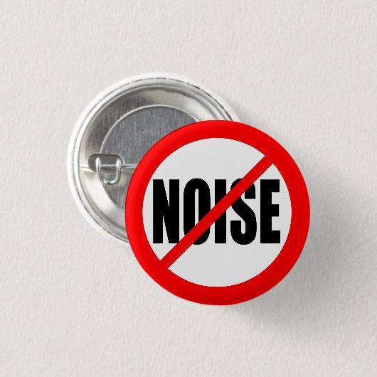 "GEEN GELUID" RONDE BUTTON 3,2 CM (Voorkant /achterkant)