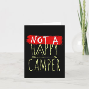 Geen gelukkige Camper Camping Funny Parody Kaart