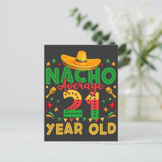 Geen gemiddelde 21-jarige Cinco de Mayo Briefkaart (Staand voorkant)