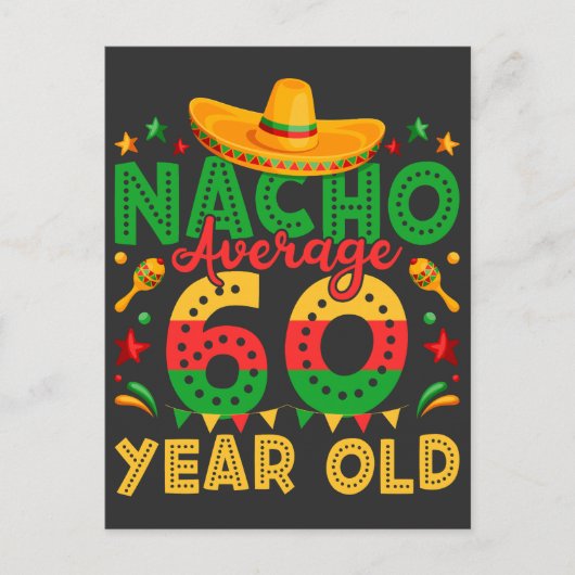 Geen gemiddelde 60-jarige Cinco de Mayo Briefkaart (Voorkant)