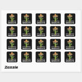 Geen gemiddelde afgestudeerde middelbare school Co Vierkante Sticker (Vel)