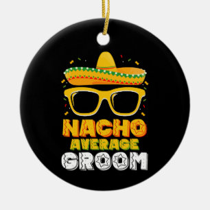 Geen gemiddelde bruidegom trouwt Cinco de Mayo Keramisch Ornament