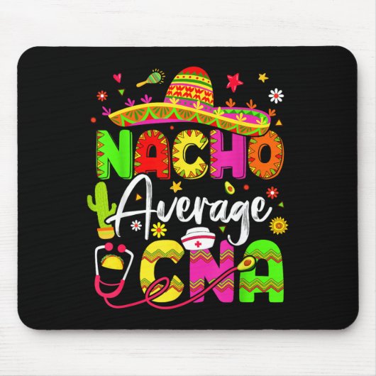 Geen gemiddelde Cna Cinco De Mayo Feest Mexicaans Muismat (Voorkant)