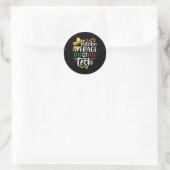 Geen gemiddelde CT Tech Mexicaans feest Cinco De M Ronde Sticker (Tas)