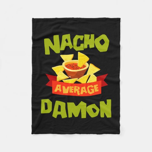 Geen gemiddelde damon grappig verjaardagsnaam cade fleece deken (Voorkant)