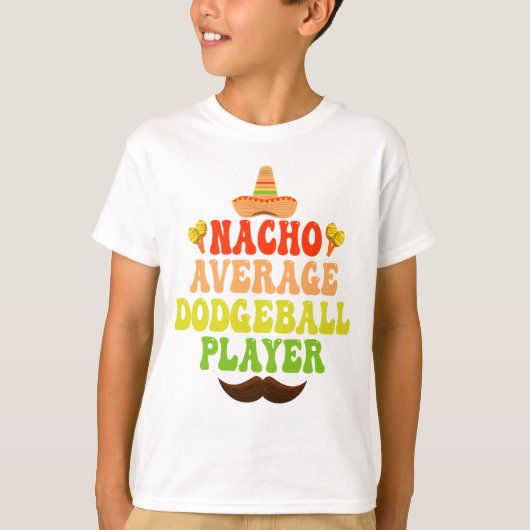 Geen gemiddelde dodgeball-speler grappige Cinco De T-shirt (Voorkant)