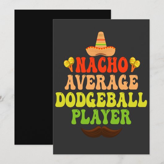 Geen gemiddelde dodgeballspeler grappige Cinco De  Kaart (Voorkant / Achterkant)