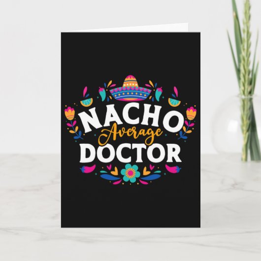 Geen gemiddelde dokter Cinco De Mayo Mexicaanse ov Kaart (Voorkant)
