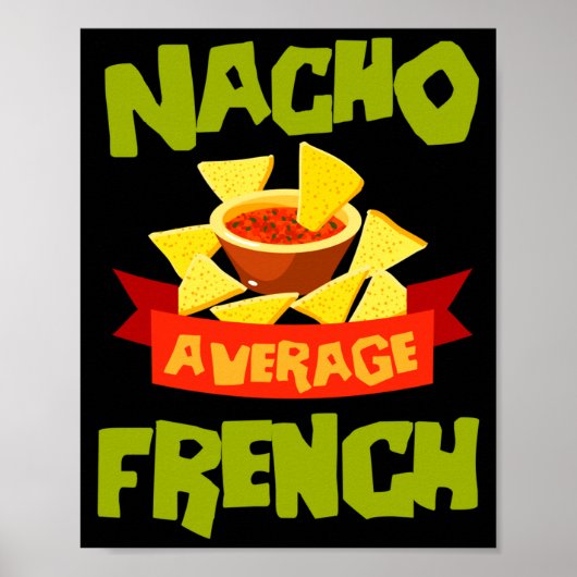 Geen gemiddelde franse grappige verjaardag achtern poster (Voorkant)