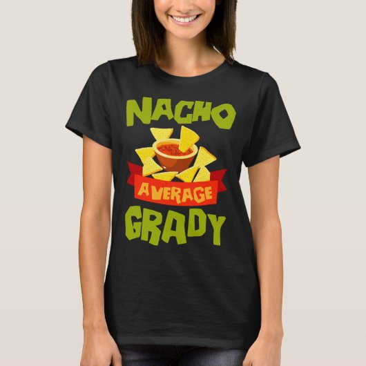 Geen gemiddelde grady grappig verjaardagsnaam cade t-shirt (Voorkant)