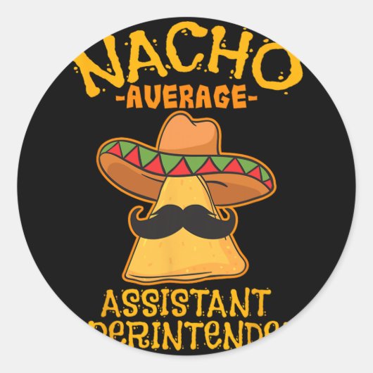 Geen gemiddelde instant supervisor Cinco De Mayo Ronde Sticker (Voorkant)