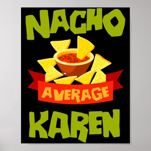Geen gemiddelde Karen grappige verjaardagsnaam cad Poster (Voorkant)