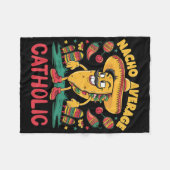 Geen gemiddelde katholieke Cinco De Mayo Mexicaans Fleece Deken (Voorkant (Horizontaal))