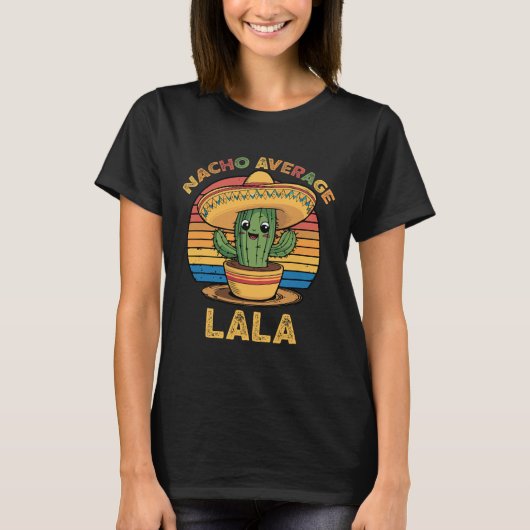 Geen gemiddelde Lala bijpassende Mexicaanse Cinco T-shirt (Voorkant)