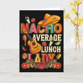 Geen gemiddelde lunchdame Cinco De Mayo Feest Mexi Kaart (Gele Bloem)