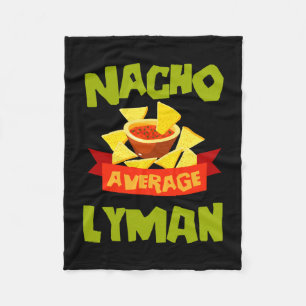 Geen gemiddelde lyman grappige verjaardagsnaam cad fleece deken