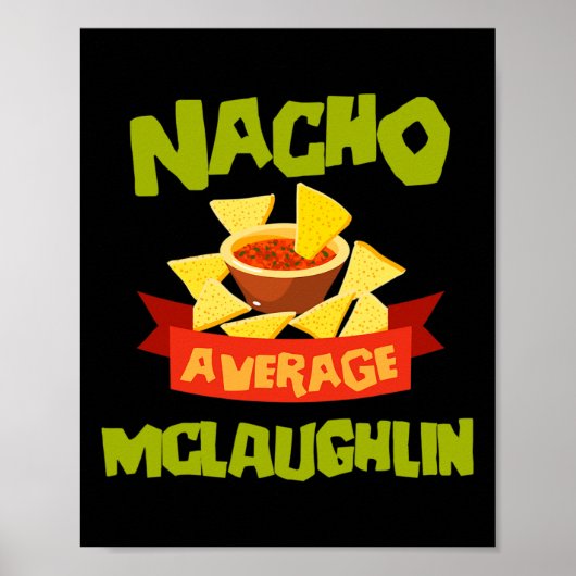 Geen gemiddelde Mclaughlin Grappige Verjaardag Gep Poster (Voorkant)