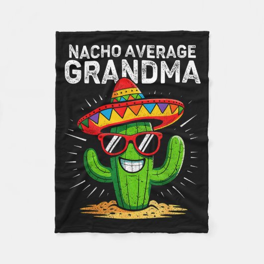 Geen gemiddelde oma, grappig Cinco De Mayo Mexicaa Fleece Deken (Voorkant)