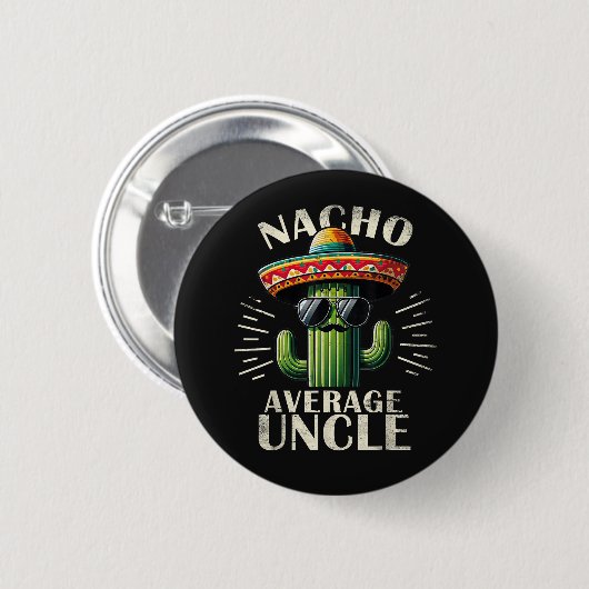 Geen gemiddelde oom Vaderdag Ronde Button 5,7 Cm (Voorkant /achterkant)
