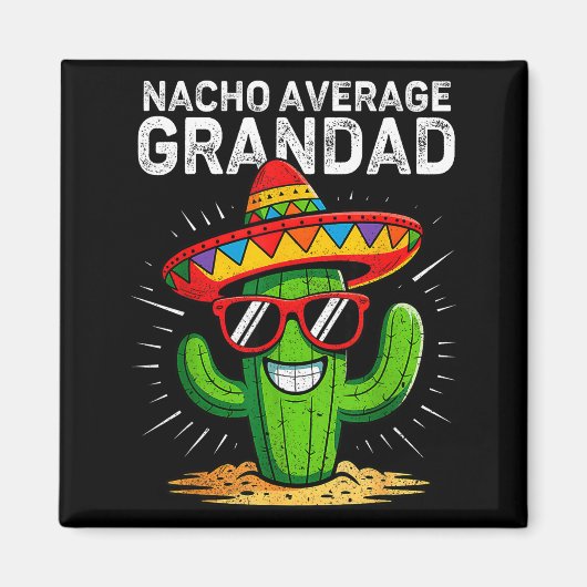 Geen gemiddelde opa grappig cinco de mayo mexicaan magneet (Voorkant)