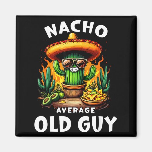 Geen gemiddelde oude vent cinco de mayo vader opaN Magneet (Voorkant)