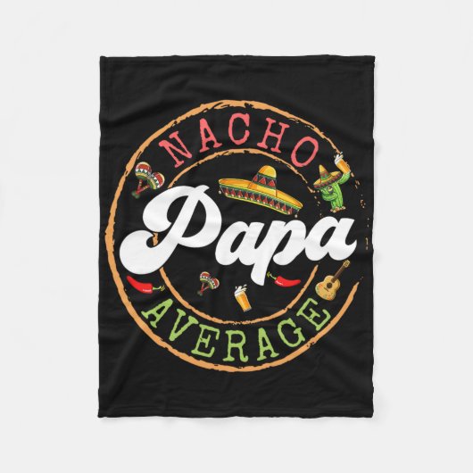 Geen gemiddelde papa Cactus Cinco De Mayo Matching Fleece Deken (Voorkant)