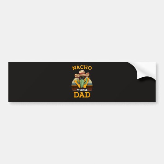 Geen gemiddelde papa grappig bumpersticker (Voorkant)