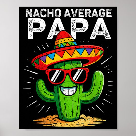 Geen gemiddelde papa grappig cinco de mayo mexicaa poster (Voorkant)