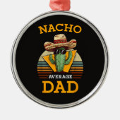 Geen gemiddelde papa grappig metalen ornament (Voorkant)