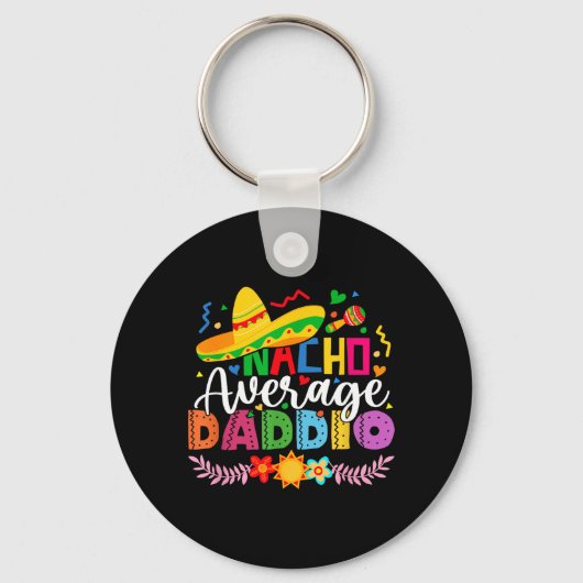 Geen gemiddelde papa Grappige Mexicaanse vintage C Sleutelhanger (Voorkant)