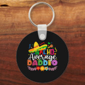 Geen gemiddelde papa Grappige Mexicaanse vintage C Sleutelhanger (Voorkant)