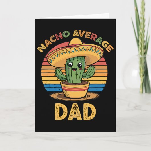 Geen gemiddelde papa Matching Mexicaanse Cinco De  Kaart (Voorkant)