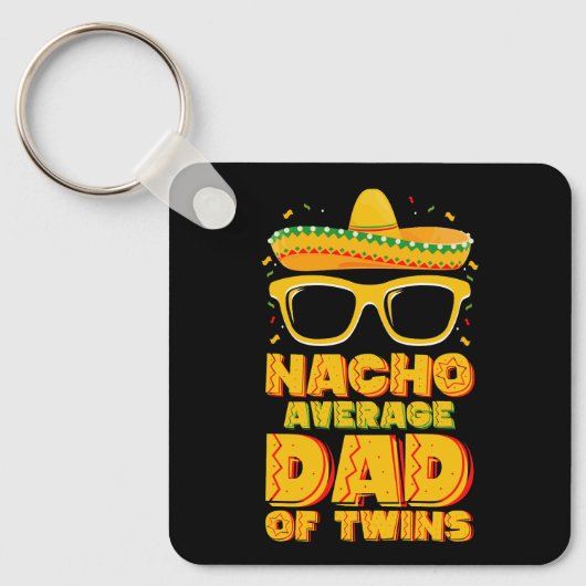 Geen gemiddelde papa van tweeling Mexicaanse Cinco Sleutelhanger (Voorkant)