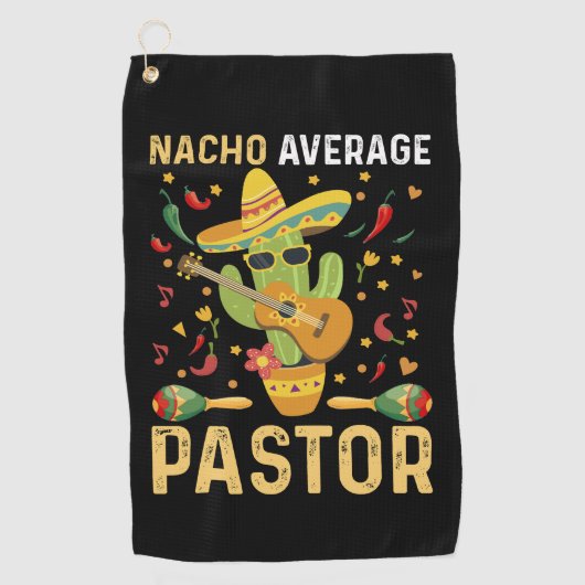 Geen gemiddelde pastor religieuze leider Cinco De Golfhanddoek (Voorkant)